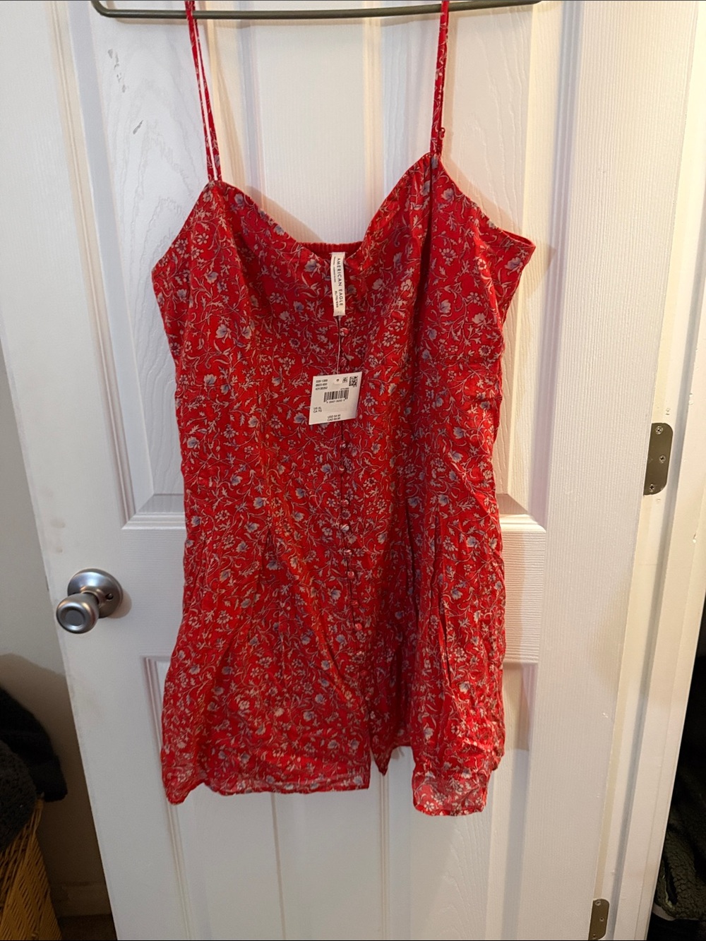 American Eagle Outfitters Red Floral Mini Dress - Picture 3 of 7